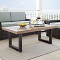 Save an extra 10% off this item! | Crosley Furniture CO7225-BR Beaufort Faux Wood Outdoor Coffee Table (Brown) image number 2