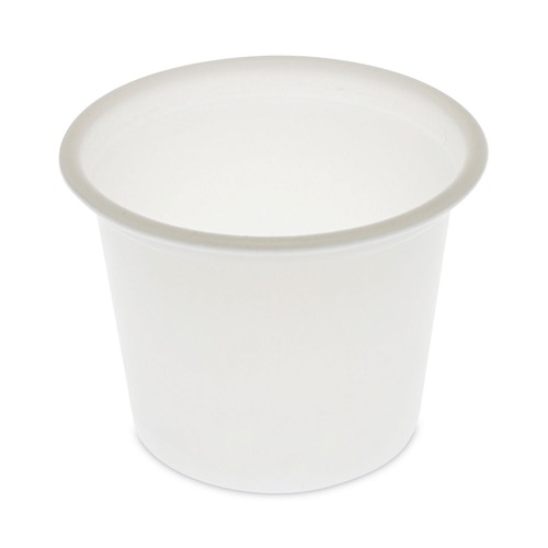 Food Service | Pactiv Corp. YS100 1 oz Plastic Portion Cup - Translucent (200/Sleeve, 25 Sleeves/Carton) image number 0