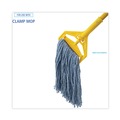 Office Jansan | Boardwalk BWK2016B #16 Cut-End Standard Head Cotton/Synthetic Fiber Mop Head - Blue (12/Carton) image number 5