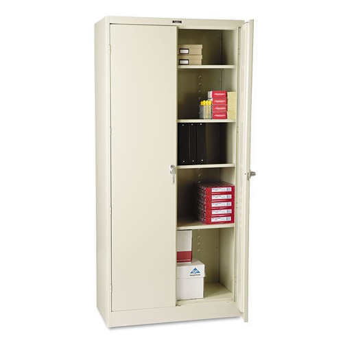 Office & Office Supplies | Tennsco 1870-CPY 36 in. x 18 in. x 78 in. High Deluxe Cabinet - Putty image number 0
