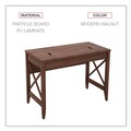 | Alera WDE4824-T-WA 47.25 in. x 23.63 in. x 29.5 in. to 43.75 in. Sit-to-Stand Table Desk - Modern Walnut image number 8