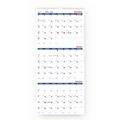 Calendars & Planners | Brownline C171128 12.25 in. x 27 in. Dec 2024-Jan 2026 Three-Month Wall Calendar - White/Blue Sheets image number 0