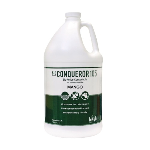 Cleaning & Janitorial Supplies | Fresh Products 1-BWB-MG 1 gal. Bio Conqueror 105 Enzymatic Odor Counteractant Concentrate - Mango (4/Carton) image number 0