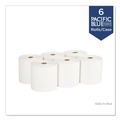 Cleaning & Janitorial Supplies | Georgia Pacific Professional 26100 7.78 in. x 1000 ft. 1-Ply Pacific Blue Basic Paper Towels - White (6 Rolls/Carton) image number 1