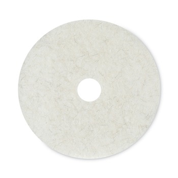 Boardwalk BWK4020NAT 20 in. Diameter Natural Burnishing Floor Pads - White (5/Carton)