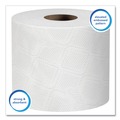 Cleaning & Janitorial Supplies | Scott 5102 Essential Septic Safe Standard Roll Bathroom Tissue for Business - White (1210 Sheets/Roll, 80 Rolls/Carton) image number 2
