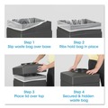 Trash & Waste Bins | Safco 9476BL Canmeleon 38-Gallon Polyethylene Side-Open Recessed Panel Receptacles - Black image number 1