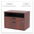  | Alera ALELS583020MC Open Office Desk Series 29.5 in. x19.13 in. x 22.88 in. 2-Drawer 1 Shelf Pencil/File Legal/Letter Low File Cabinet Credenza - Cherry image number 3