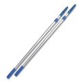 Cleaning Tools | Gritt Commercial GRI1066F3PK 3.5 ft. to 6 ft. Telescopic Aluminum Extension Pole with Click/Lock Adapter Cone - Blue/Silver (3/Pack) image number 0