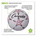 Office & Office Supplies | Champion Sports VIPER4 VIPER 8 in. to 8.25 in. Diameter No. 4 Size Soccer Ball - White image number 3