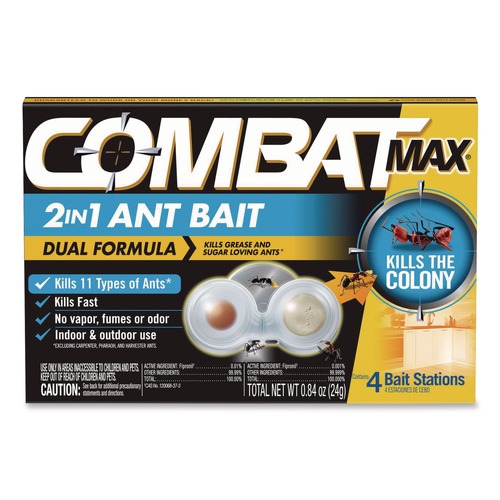 Cleaning & Janitorial Supplies | Combat 23400 07172 Max 0.84 oz. 4 Bait Stations 2-in-1 Ant Bait image number 0