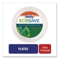 Food Service | Hefty RFP D71016 ECOSAVE 10.13 in. Diameter Plate Sugarcane Tableware - White (12/Carton) image number 4