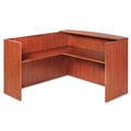  | Alera ALEVA327236MC Valencia Series 71 in. x 35.5 in. x 29.5 in. to 42.5 in. Reception Desk with Transaction Counter - Medium Cherry image number 2