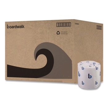 Boardwalk 2-Ply Standard Septic Safe 4 in. x 3 in. Toilet Tissue - White (96/Carton)