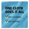 Office Jansan | Rubbermaid Commercial 1820583 16 in. x 16 in. Microfiber Cleaning Cloths - Blue (24/Pack) image number 8