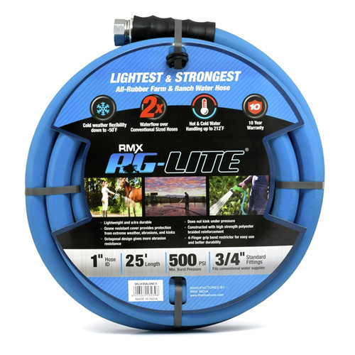 Garden Hoses | BluBird BSALONE25 BluBird AG-Lite 1 in. x 25 ft. Rubber Water Garden Hose image number 0