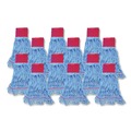 Mops | Boardwalk BWK1800LBDZ Pro Loop Web/Tailband Mop Head - Large, Blue (1-Dozen) image number 0