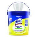 Cleaning & Janitorial Supplies | LYSOL Brand 19200-99856 6 in. x 8 in. 1-Ply Professional Disinfecting Wipe Bucket - Lemon and Lime Blossom White image number 1