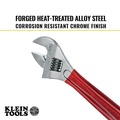 Adjustable Wrenches | Klein Tools D507-8 8 in. Extra Capacity Adjustable Wrench - Transparent Red Handle image number 3