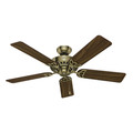 Ceiling Fans | Hunter 53063 52 in. Studio Traditional Antique Brass Walnut Indoor Ceiling Fan with 4 Lights image number 1