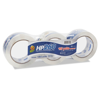 Duck HP260 1.88 in. x 60 yards 3 in. Core Packaging Tape - Clear (3/Pack)