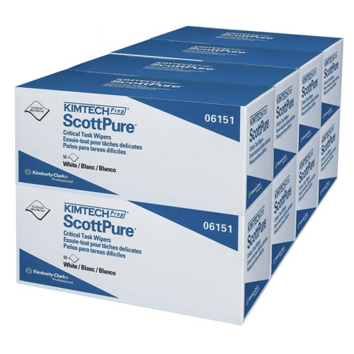 Cleaning Cloths | Kimtech KCC 06151 Scottpure Critical Task Wipers, 12 X 23, White, 50/bx, 8 Boxes/carton image number 0