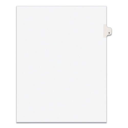 Dividers & Tabs | Avery 11915 11 x 8.5 Avery Style Preprinted Legal Exhibit Side 10-Tab Index Dividers - White (25/Pack) image number 0