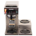 Office Jansan | BUNN 12950.0212 CWTF-3 3 Burner 12-Cup Automatic Coffee Brewer - Black/Stainless Steel image number 0