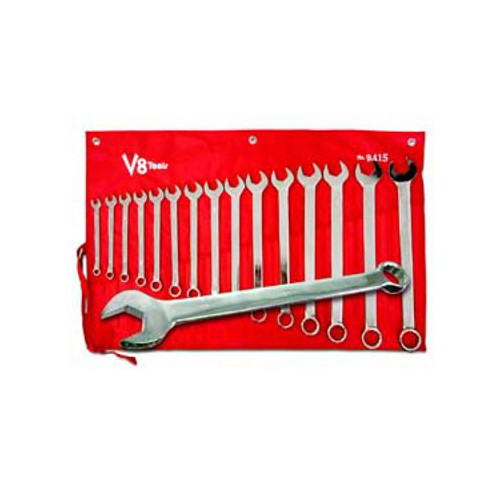 Combination Wrenches | V8 Tools 9415 15-Piece Long Pattern SAE Combo Wrench Set image number 0