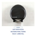 Paper Towels and Napkins | Boardwalk R2000BKBW 11 in. x 6.25 in. x 12.25 in. Single Jumbo Toilet Tissue Dispenser - Black image number 8