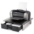 Office Jansan | Fellowes Mfg Co. 8032601 21.25 in. x 18.06 in. x 5.25 in. Office Suites Printer/Machine Stand - Black/Silver image number 1