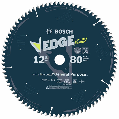 Bosch Dcb1280 Daredevil 12 In 80 Tooth Extra Fine Circular Saw