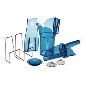 San Jamar Saf-T-Scoop and Guardian System for Ice Machines - Transparent Blue (50/Carton)