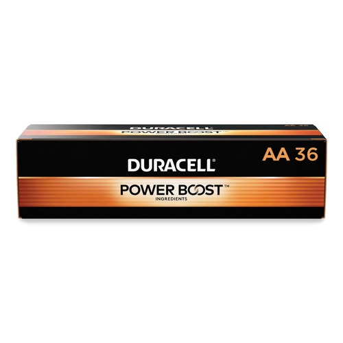 Batteries | Duracell MN15P36 Power Boost CopperTop Alkaline AA Batteries (36/Pack) image number 0