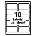 Office Jansan | Avery 08663 2 in. x 4 in. Matte Clear Easy Peel Mailing Labels with Sure Feed Technology for Inkjet Printers - Clear (10/Sheet, 25 Sheets/Pack) image number 3