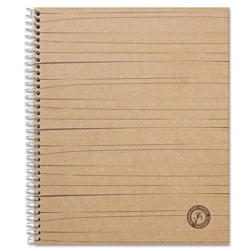  | Universal UNV66208 11 in. x 8.5 in. 1-Subject Medium/College Rule Deluxe Sugarcane Based Notebooks - Brown Kraft Cover image number 0