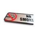 Office Jansan | Cosco 098207 9 in. x 3 in. No Smoking Brushed Metal Office Sign - Silver image number 3