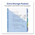 Office Jansan | Avery 16176 Write and Erase 11.13 in. x 9.25 in. 5-Tab 3-Hold Punched Durable Plastic Dividers with Slash Pocket - Assorted (1-Set) image number 5