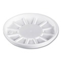 Cutlery | Dart 20RL Vented Foam Lids Fits 6 - 32 oz. Cups - White (10 Packs/Carton) image number 0