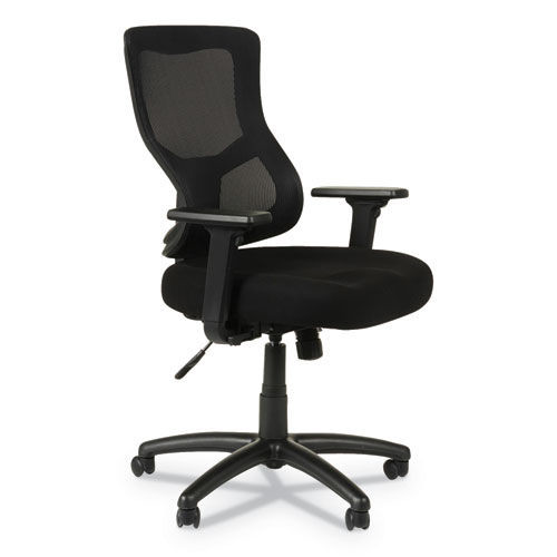  | Alera ALEELT4214S Elusion II Series 275 lbs. Capacity Mesh Mid-Back Synchro Seat Slide Chair - Black image number 0