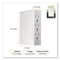 Office Electronics & Batteries | GoGreen Power GG-16000TSM 6-Outlet Side Mount Wall Tap - White image number 1