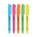 Office Jansan | Universal UNV08850 Chisel Tip Assorted Ink/Barrel Pocket Highlighters (5/Set) image number 0