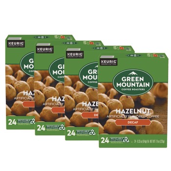 Green Mountain Coffee 5000330143 Coffee K-Cups - Hazelnut Decaf (96/Carton)