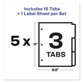 Office Jansan | Avery 11435 Index Maker 11 in. x 8.5 in. 3-Tab Print and Apply Clear Label Dividers - White/White Tabs (5/Pack) image number 4