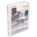 Office Jansan | Universal UNV20952 3 Ring 0.5 in. Capacity Economy Round Ring View Binder - White image number 0