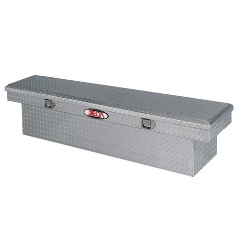 Crossover Truck Boxes | Delta 1-311000 Aluminum Single Lid Slimline Full-size Crossover Truck Box (Bright) image number 0