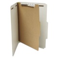 Office Jansan | Universal UNV10252T 2 in. Expansion 1 Divider 4 Fasteners 4-Section Pressboard Classification Folders - Letter Size, Gray Exterior (10/Box) image number 3