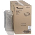 Food Trays, Containers, and Lids | Pactiv Corp. TEHL7X624 7.25 in. x 6.37 in. x 2 in. 24 oz. EarthChoice Tamper Evident Recycled Hinged Lid Deli Container - Clear (231/Carton) image number 2