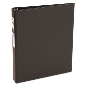 Avery 1 in. Capacity 11 x 8.5 Economy Non-View Binder with 3 Round Rings - Black