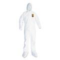 Bib Overalls | Ansell KCC49127 A20 Elastic-Back, Hood and Boots Breathable Particle Protection Coveralls - Quadruple Extra Large, White (20/Carton) image number 0